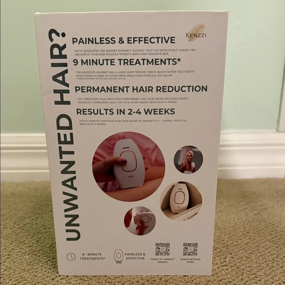Kenzzi White and Gold IPL Hair Removal Device